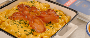Mac&Cheese con tocino crujiente