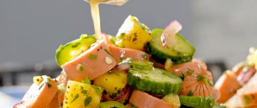 Coctel picante de salchicha