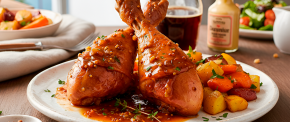 Piernitas de Pavo en Salsa de Cerveza y Mostaza